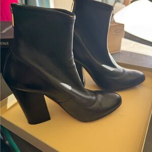 Elegant Black Leather Ankle Boots